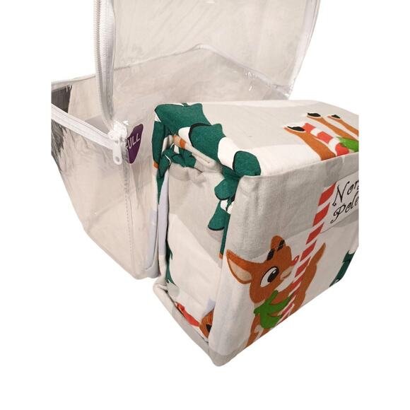 Rudolph The Red Nosed Reindeer FULL Flannel Sheet Set 100% Cotton New Christmas - Picture 6 of 14